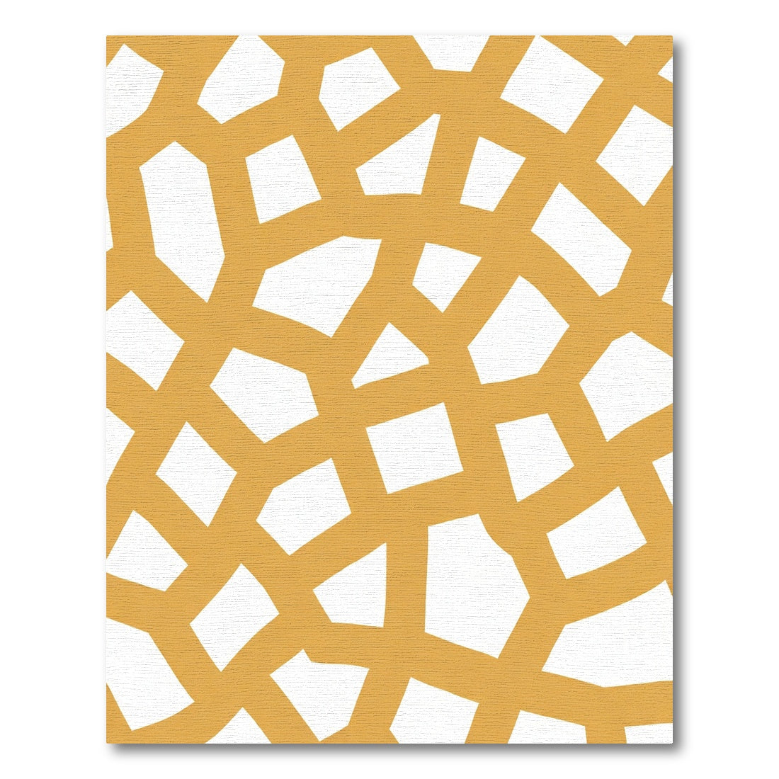 Golden Ochre Intersecting Shapes Rug