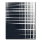 Dark Navy White Geometric Grid Gradation Rug