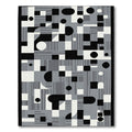 Abstract Geometric Monochrome Composition Rug