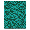 Aqua Teal Organic Blob Rug