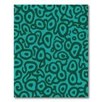 Aqua Teal Organic Blob Rug
