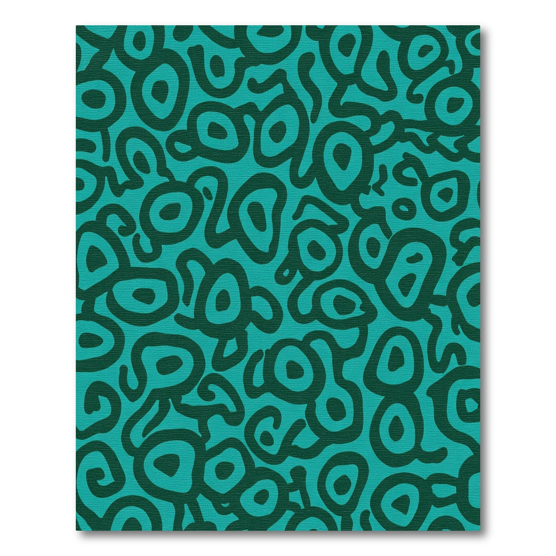 Aqua Teal Organic Blob Rug
