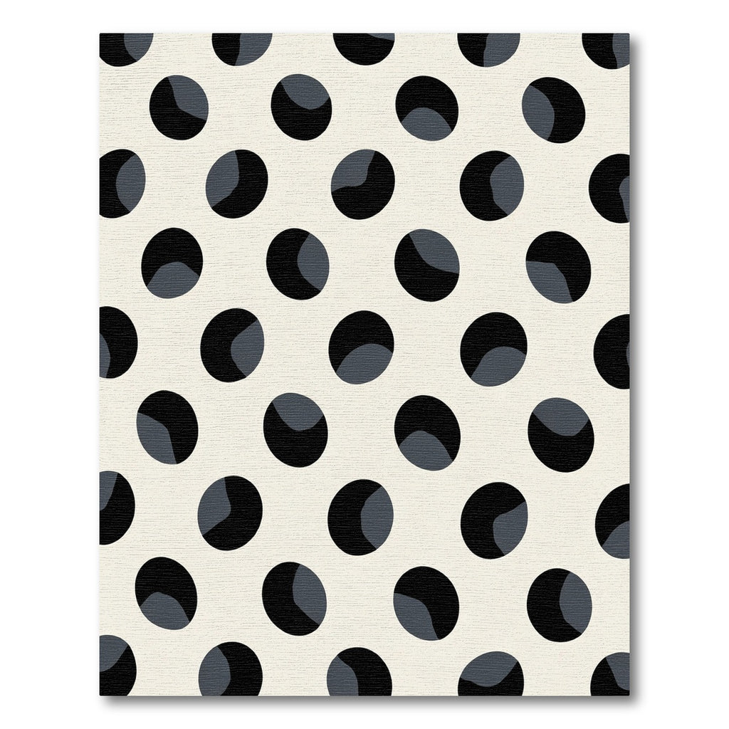 Classic Black White Polka Dot Circles Rug