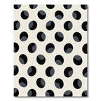 Classic Black White Polka Dot Circles Rug