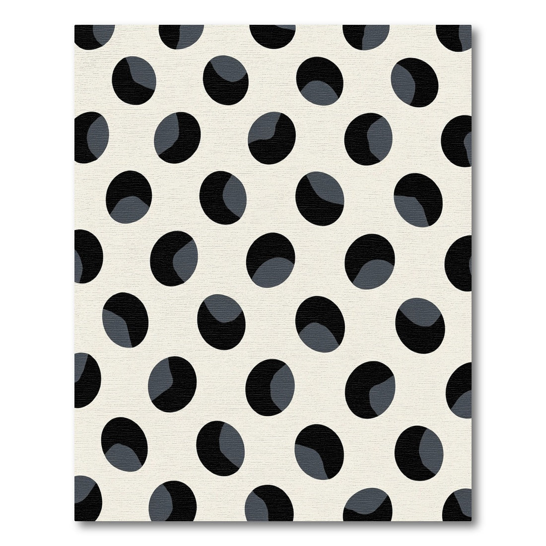 Classic Black White Polka Dot Circles Rug