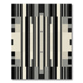Monochrome Vertical Geometric Stripe Rug