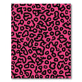 Bold Pink Black Abstract Spots Rug