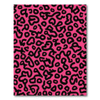 Bold Pink Black Abstract Spots Rug