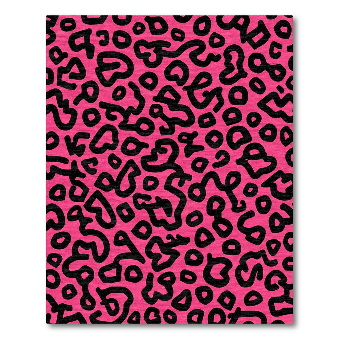 Bold Pink Black Abstract Spots Rug