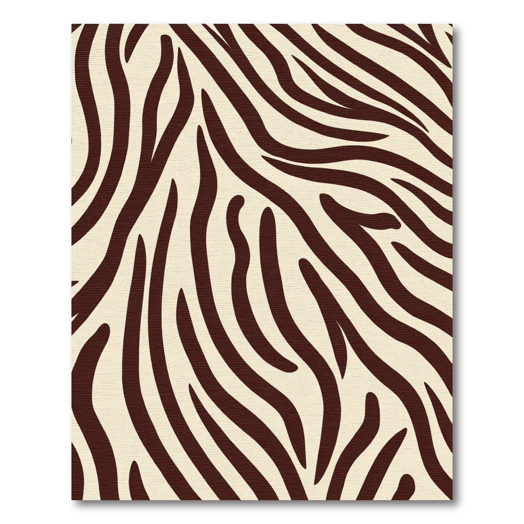 Cream Brown Abstract Zebra Stripes Rug