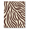 Cream Brown Abstract Zebra Stripes Rug