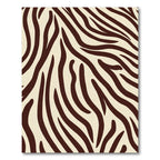 Cream Brown Abstract Zebra Stripes Rug