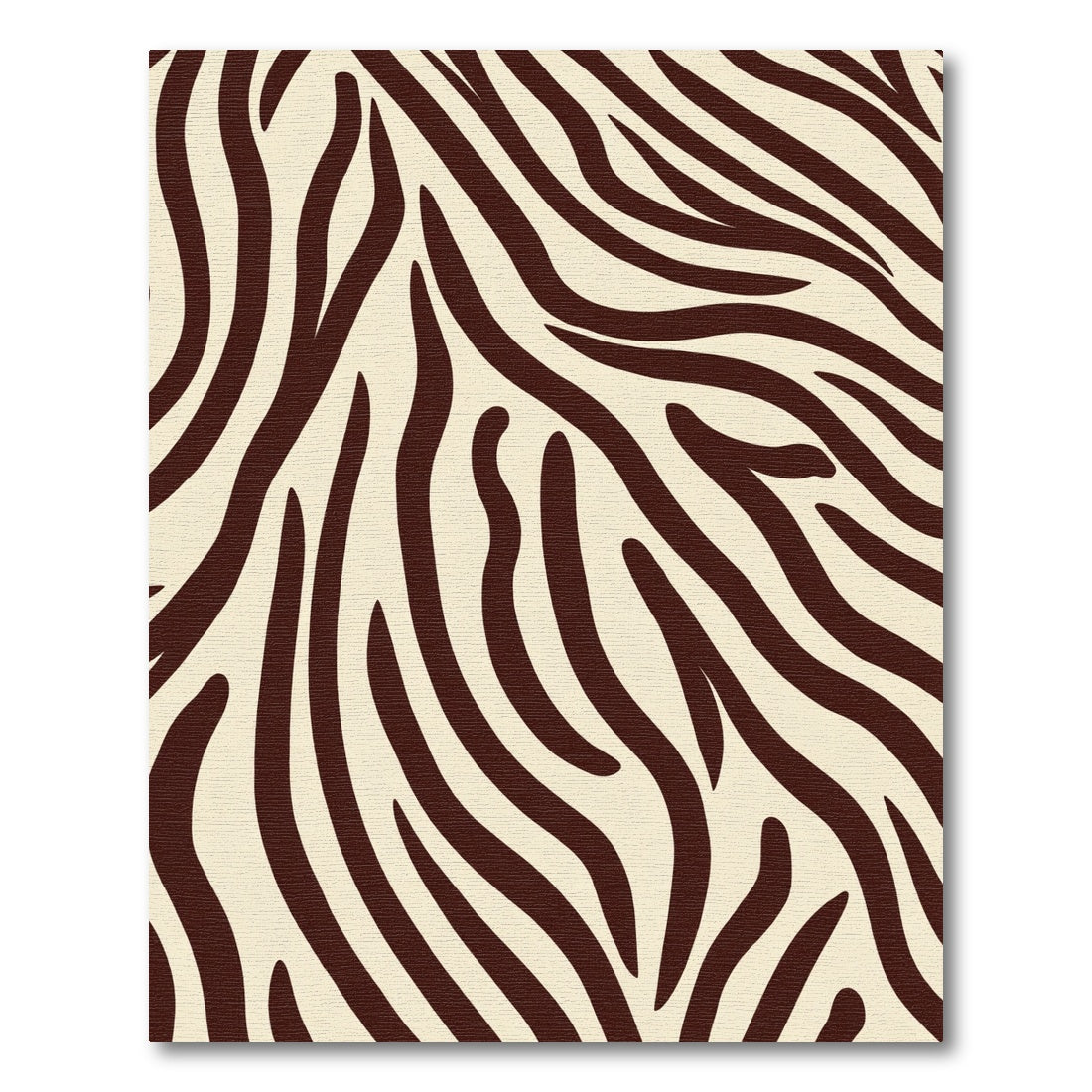 Cream Brown Abstract Zebra Stripes Rug