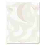 Cream Contemporary Abstract Fluid Rug
