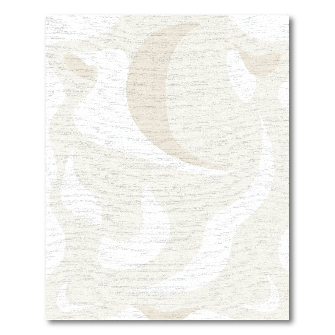 Cream Contemporary Abstract Fluid Rug