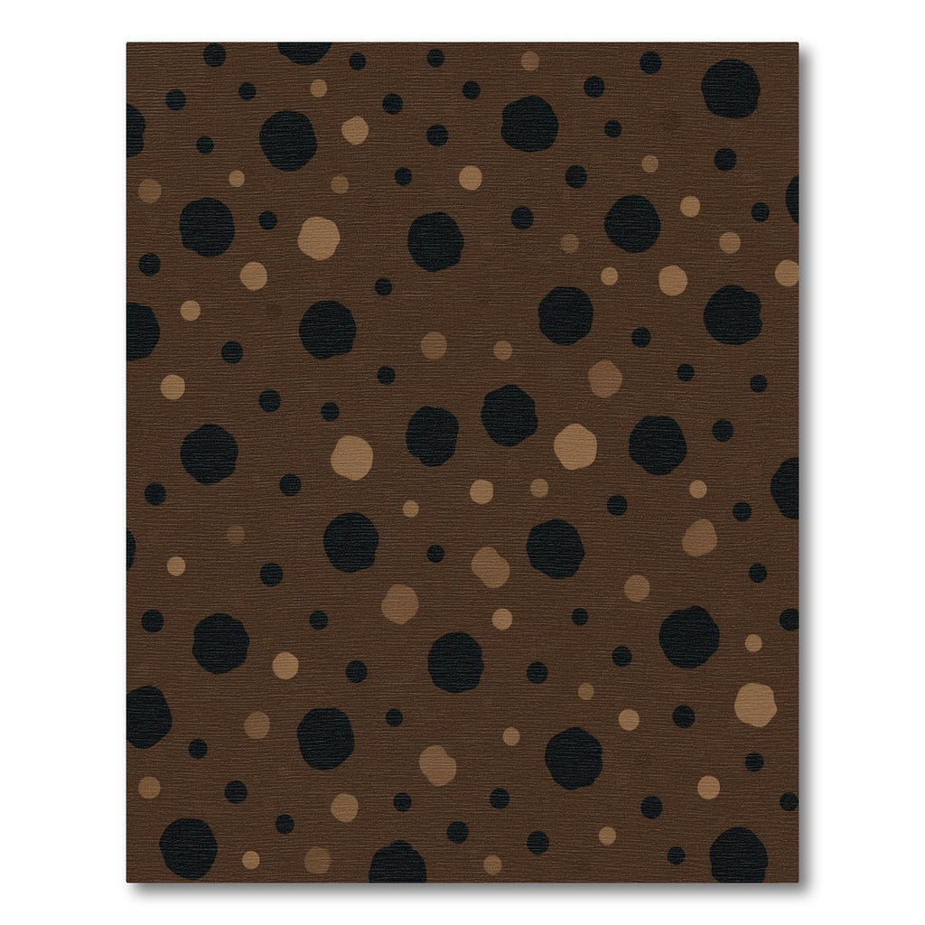 Brown Speckled Abstract Circles Rug
