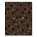 Brown Speckled Abstract Circles Rug