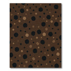 Brown Speckled Abstract Circles Rug