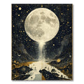 Midnight Gold Celestial Enchanting Rug(Gray)