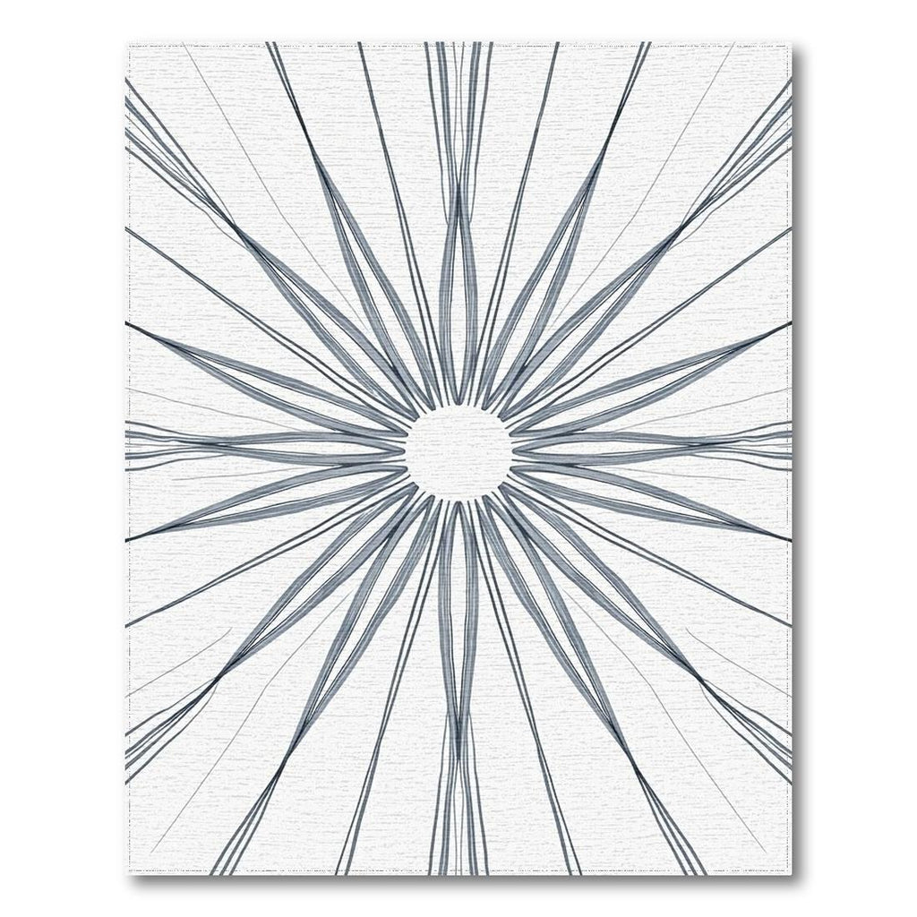 Minimalist Gray Radial Starburst Rug(Gray)