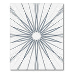 Minimalist Gray Radial Starburst Rug(Gray)
