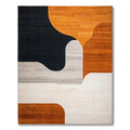 Modern Abstract Black Orange Rug