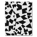 Modern Black & White Abstract Geometric Rug(Black)