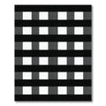 Modern Black & White Checkered Rug(Black)