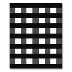 Modern Black & White Checkered Rug(Black)