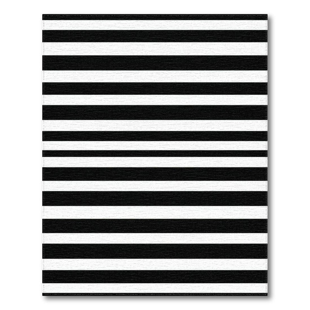 Modern Black & White Striped Rug