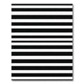 Modern Black & White Striped Rug