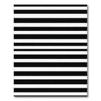 Modern Black & White Striped Rug