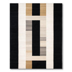 Modern Geometric Neutral-Tone Rug