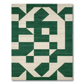 Modern Green Geometric Rug