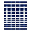 Modern Navy Blue White Checkered Minimalist Rug