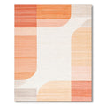 Modern Orange Peach Geometric Rug(Orange)