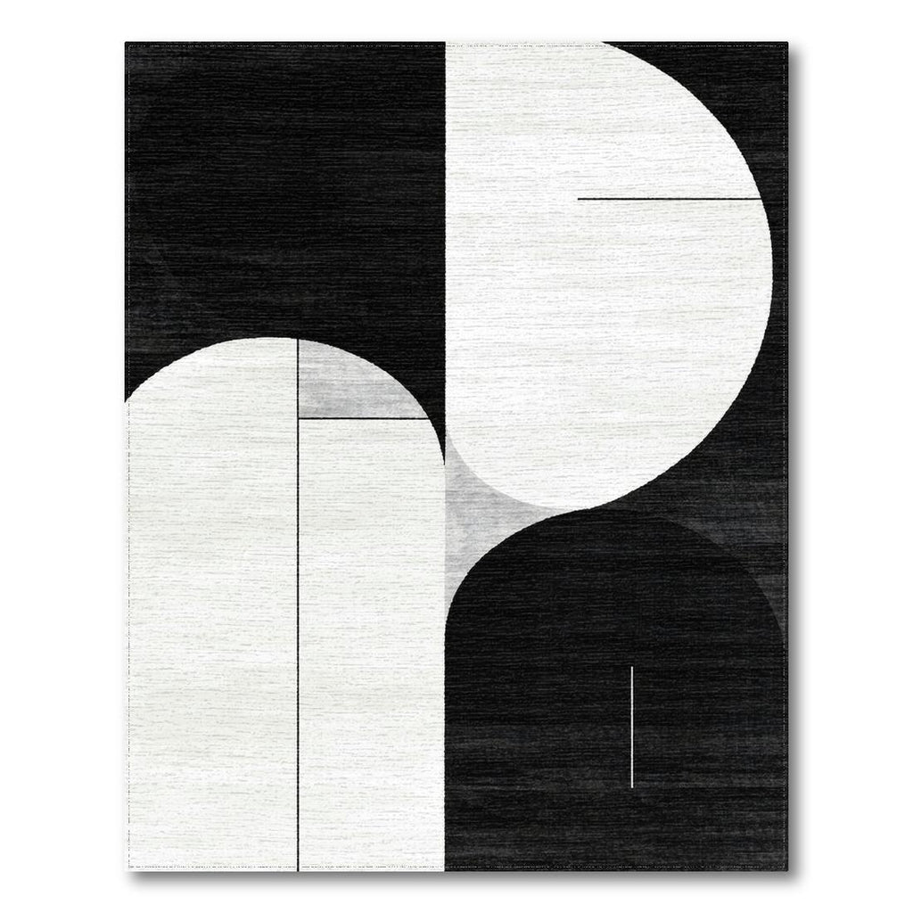 Monochrome Geometric Modern Rug