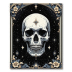 Mystical Black and White Skull Rug(Black)