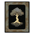 Mystical Black Gold Celtic Tree Rug(Gold)
