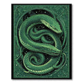 Mystical Green Snake Pattern Rug(Green)