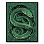 Mystical Green Snake Pattern Rug(Green)
