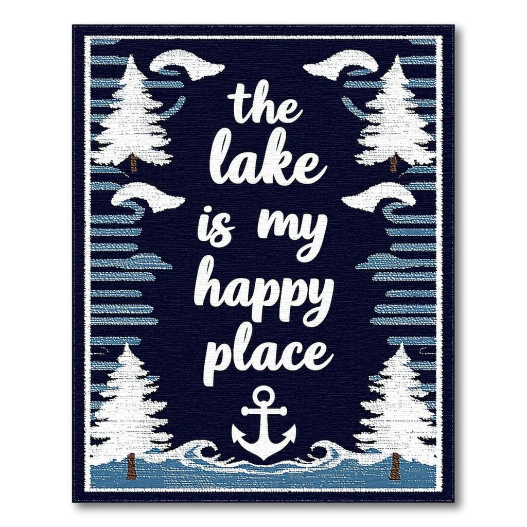 Navy Lake Happy Place Rug(Blue)