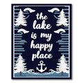 Navy Lake Happy Place Rug(Blue)