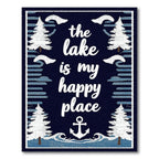 Navy Lake Happy Place Rug(Blue)