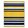 Navy & Mustard Striped Vibrant Rug