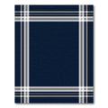 Navy Plaid Modern Rug(Blue)