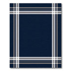 Navy Plaid Modern Rug(Blue)