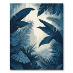 Navy Tropical Foliage Serene Rug