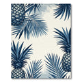 Navy Tropical Pineapple Palm Rug(Blue)