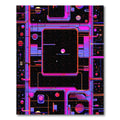 Neon Pink Purple Pixelated Futuristic Rug